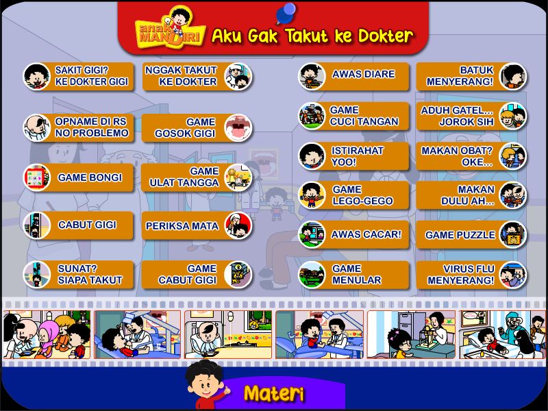 Aplikasi Anak Mandiri - Aku Gak Takut ke Dokter (OS Windows)
